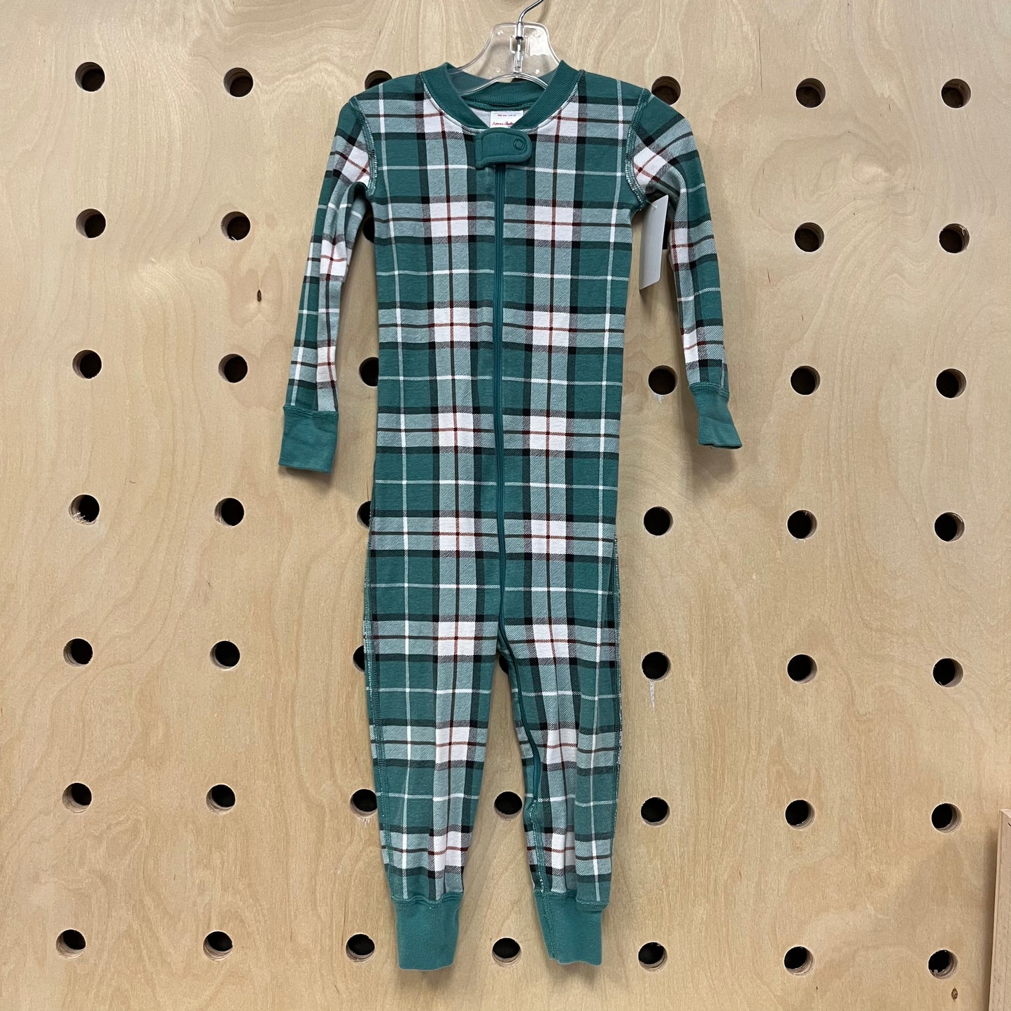 Blue Plaid Zippered Pajamas