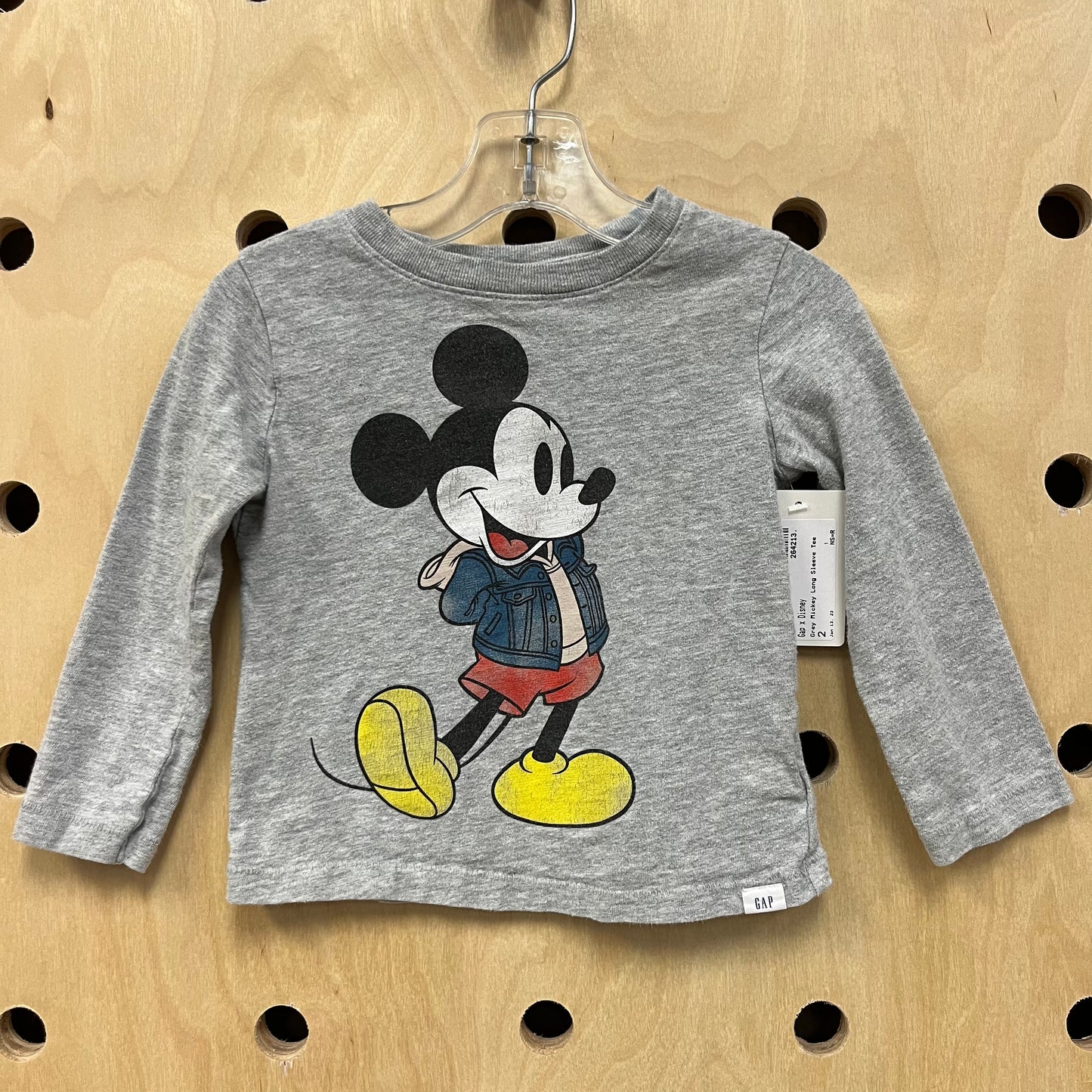 Grey Mickey Long Sleeve Tee