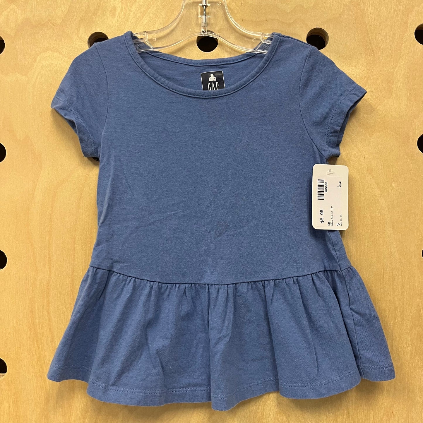 Blue Peplum Top