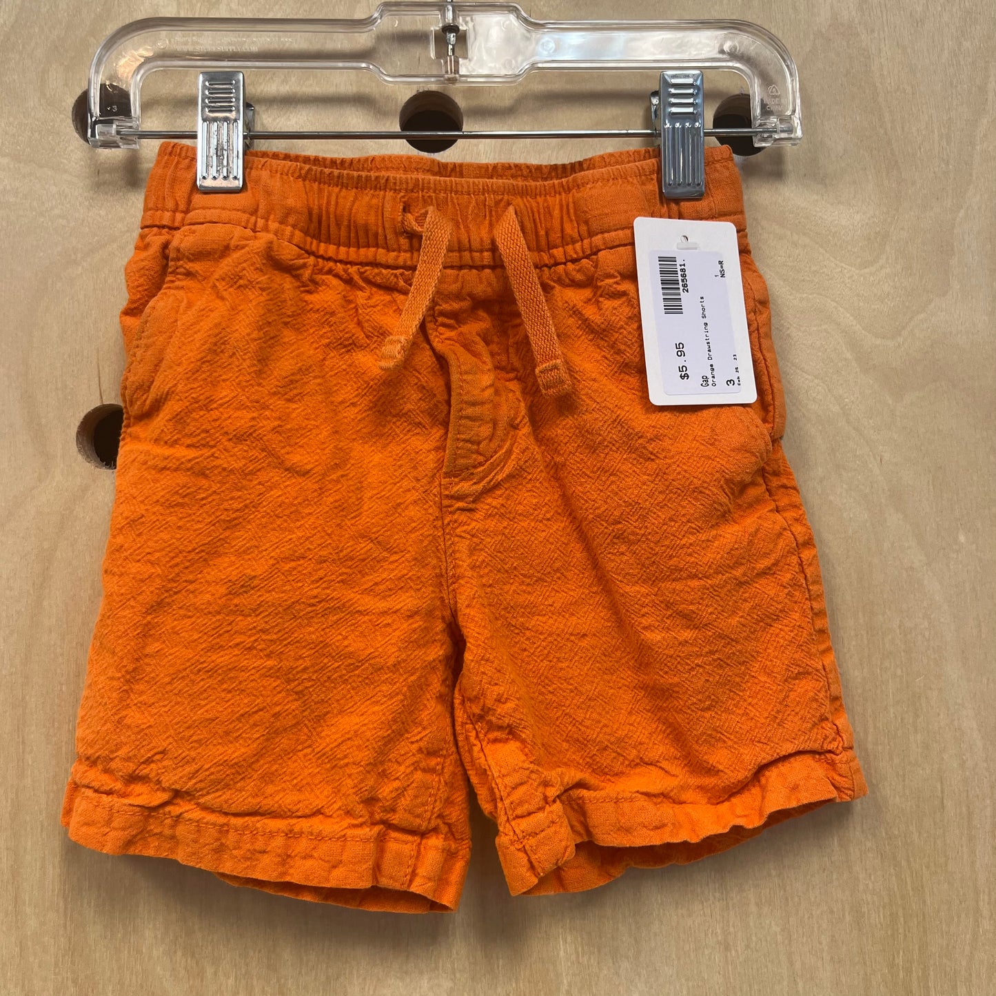 Orange Drawstring Shorts
