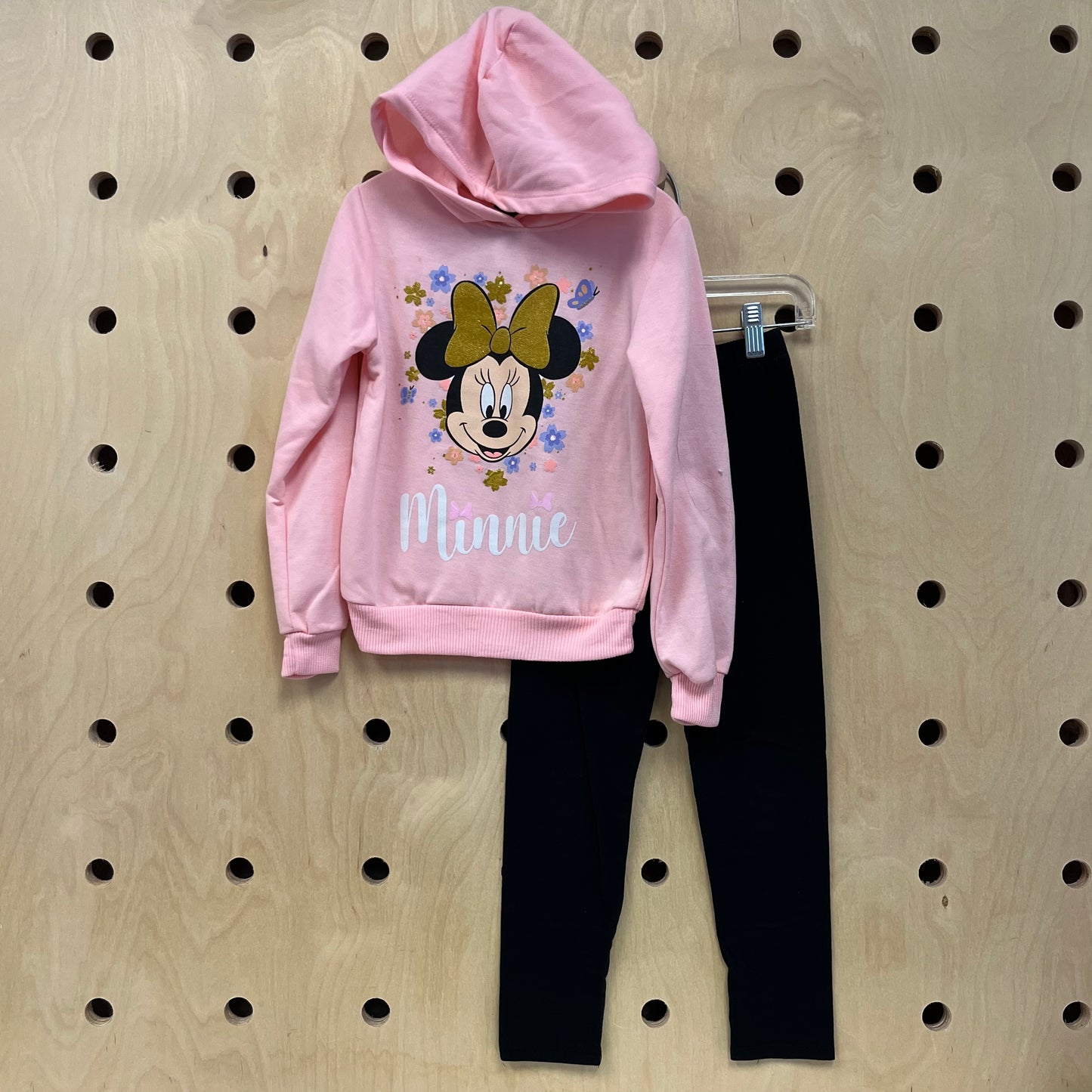 Pink & Black Minnie Fleece Outfit