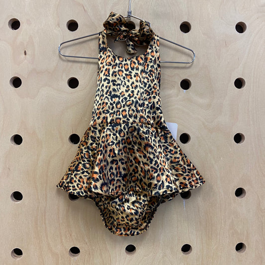 Animal Print Silky Romper