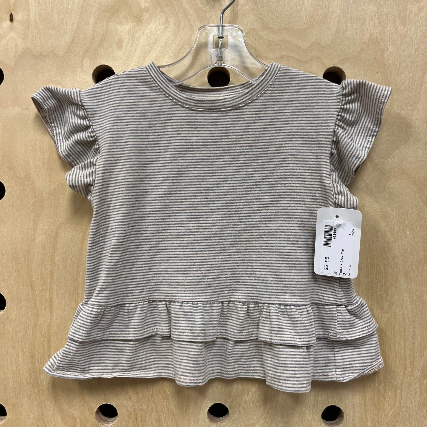Taupe + Grey Top