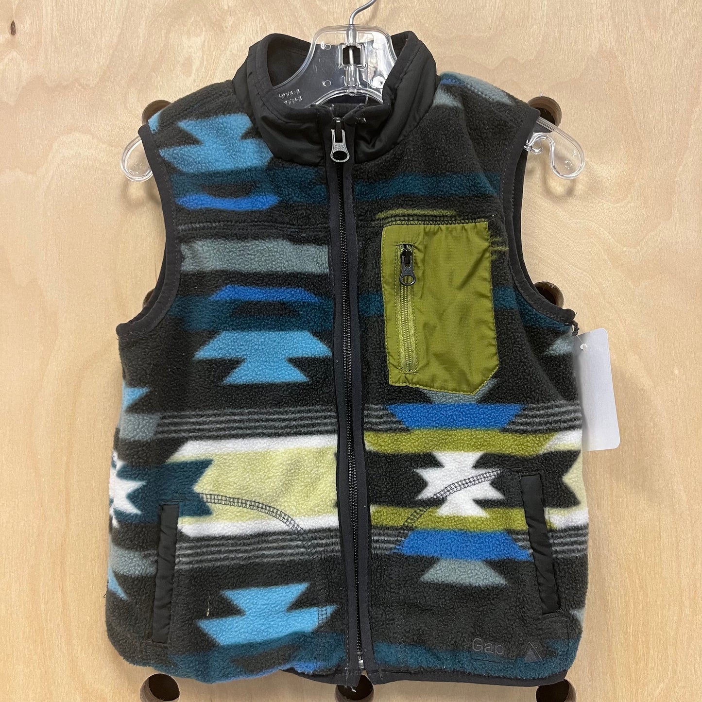 Green Tribal Print Vest
