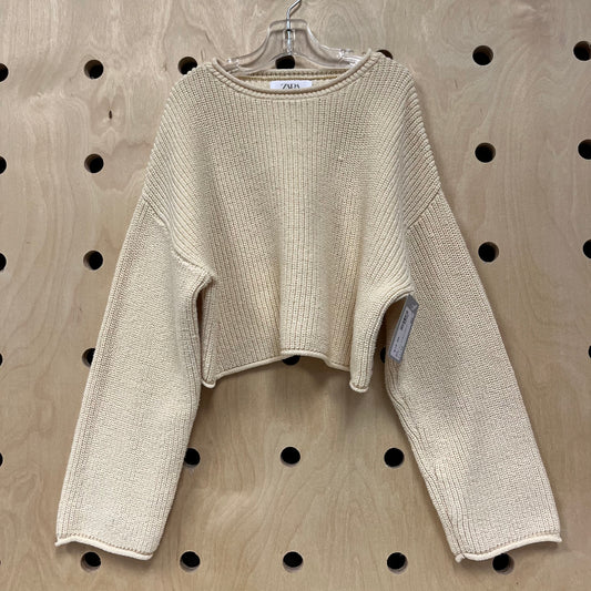 Yellow Cropped Sweater