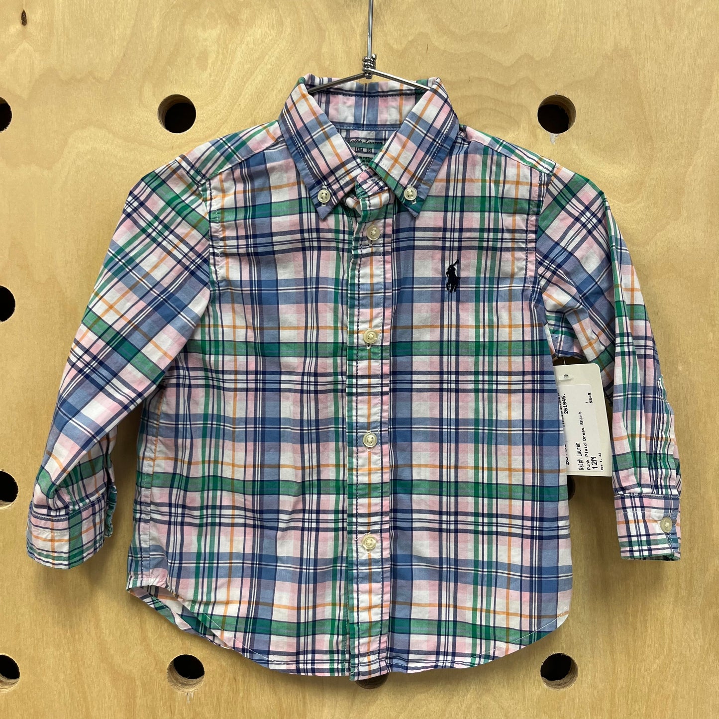 Pink Plaid Dress Shirt