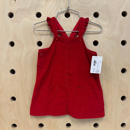 Red Corduroy Hearts Jumper