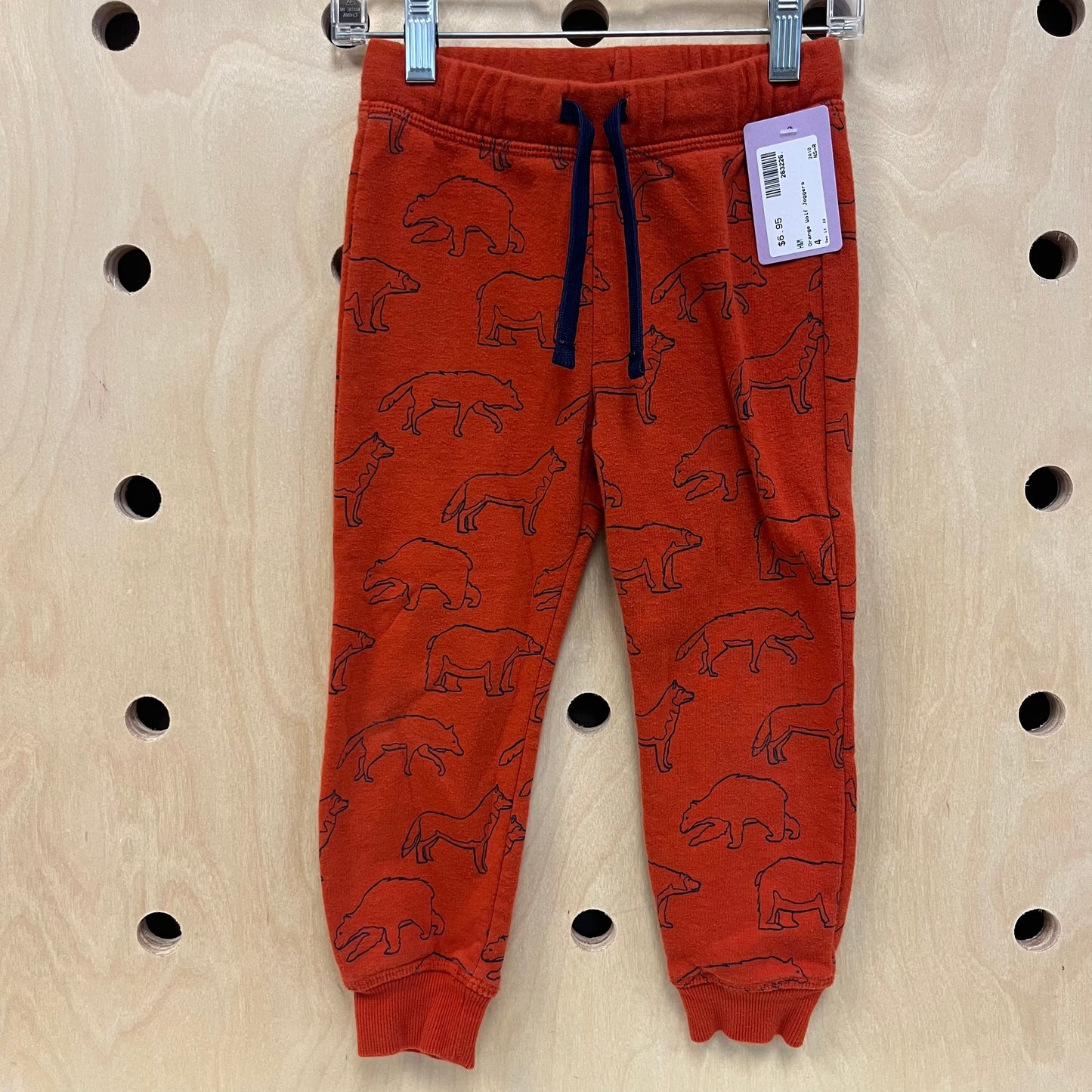 Orange Wolf Joggers
