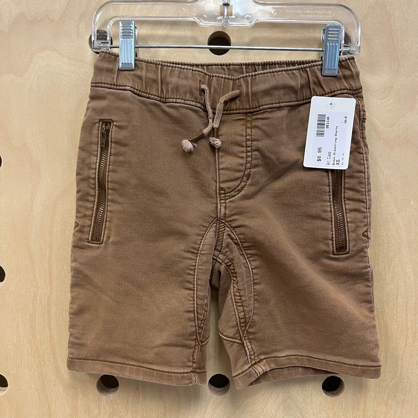 Brown Drawstring Shorts
