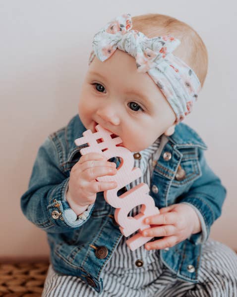 Silicone Teether #Ouch -Pink