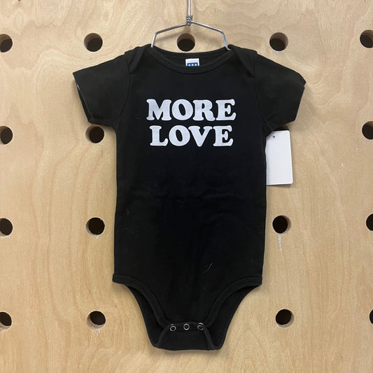 Black 'More Love' Bodysuit