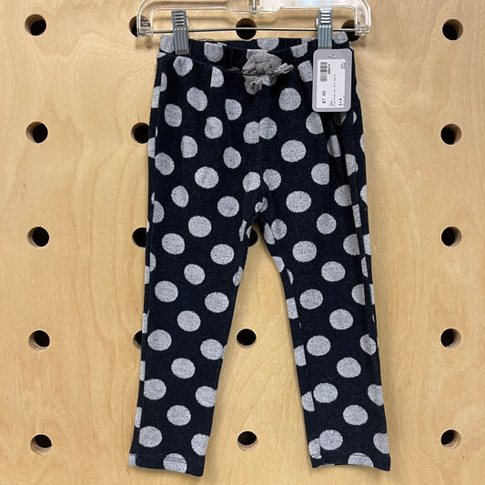 Blue Polka Dot Knit Pants