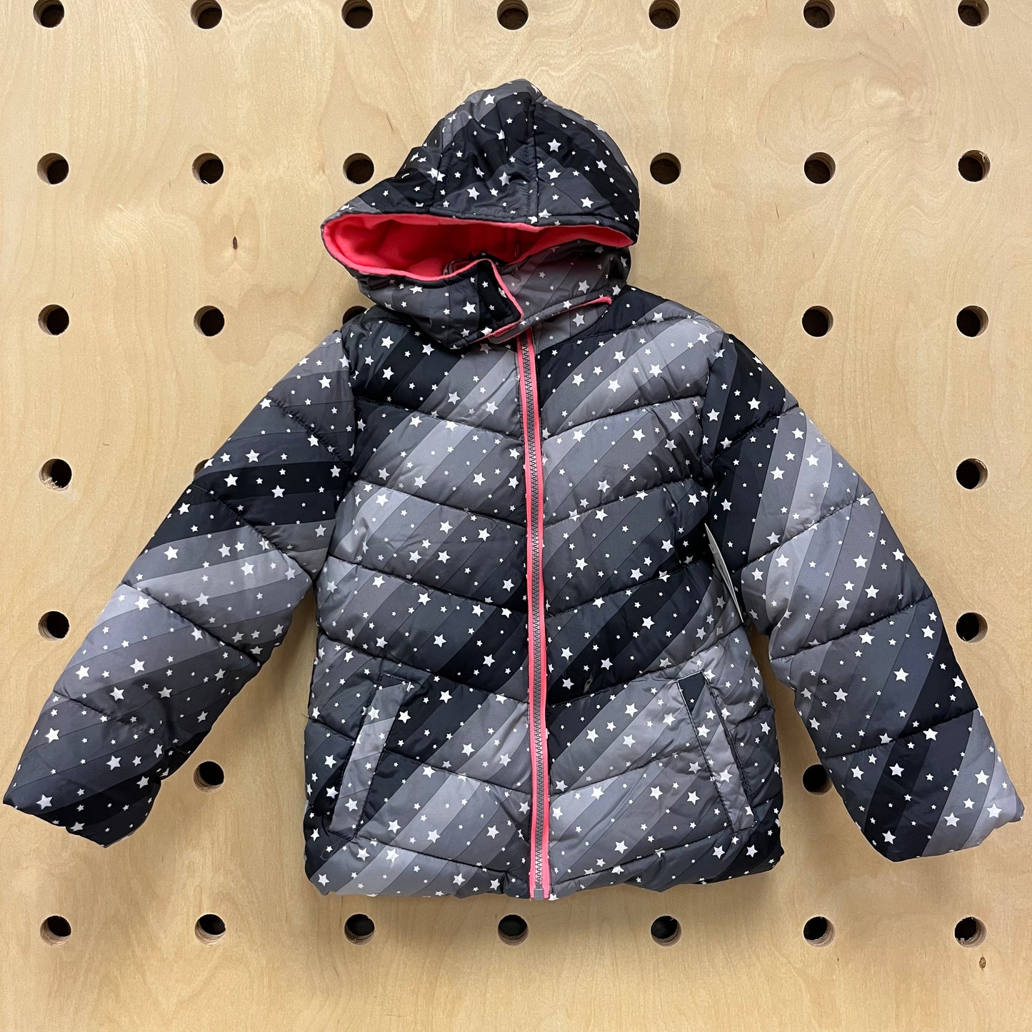 Grey Stars Puffer Jacket
