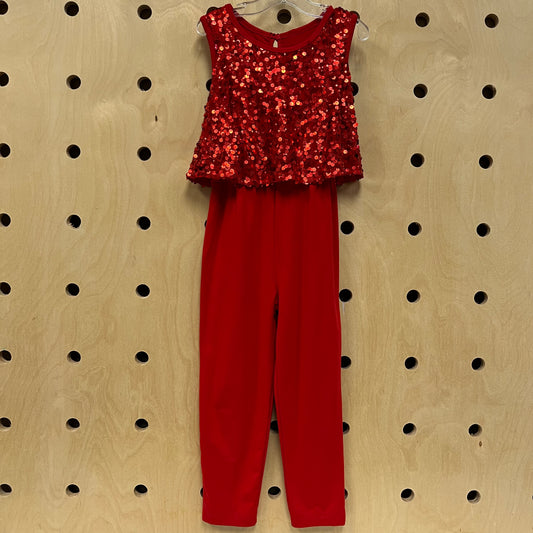 Red Sequins Holiday Jumper