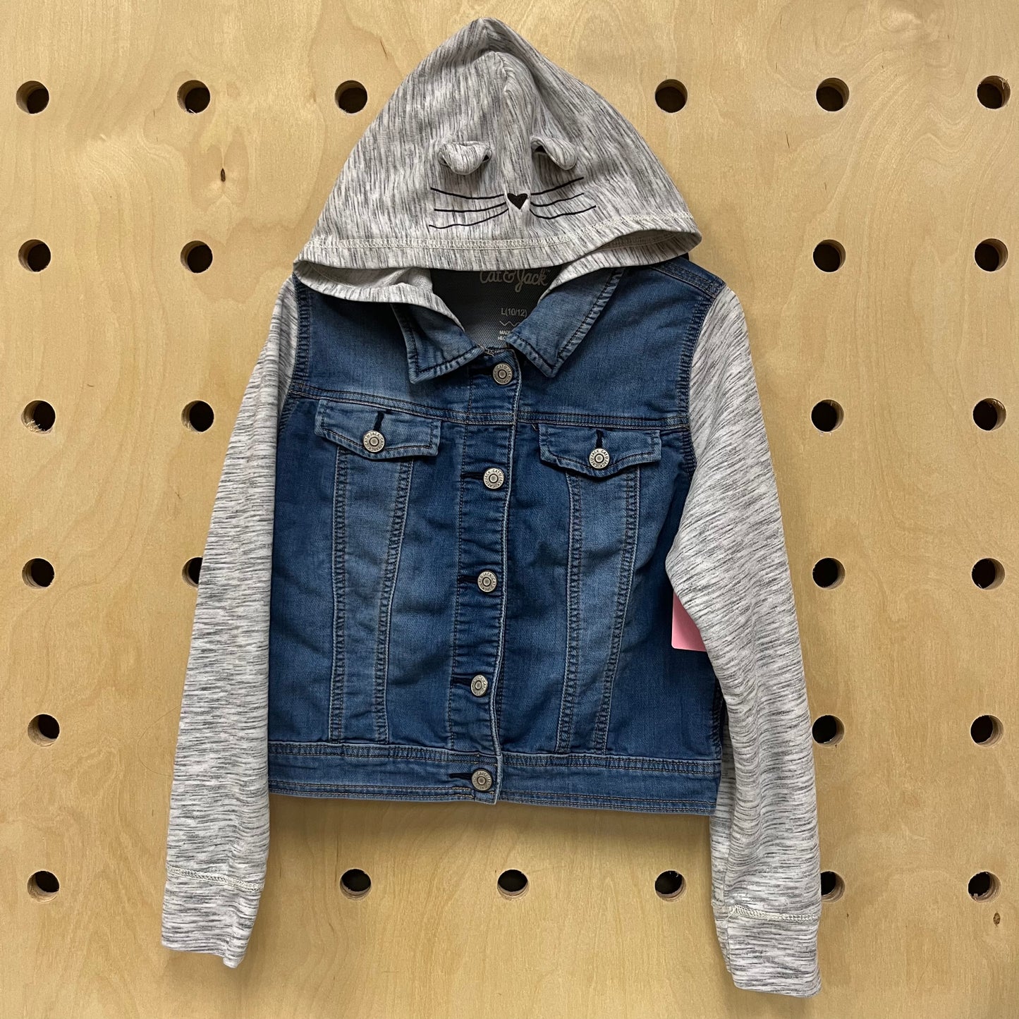 Grey Fleece + Denim Jacket
