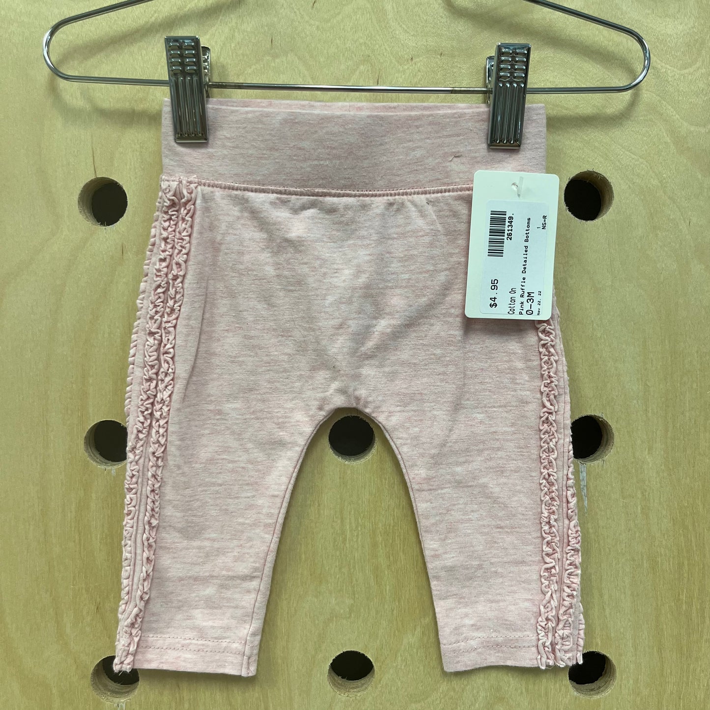 Pink Ruffle Detailed Bottoms