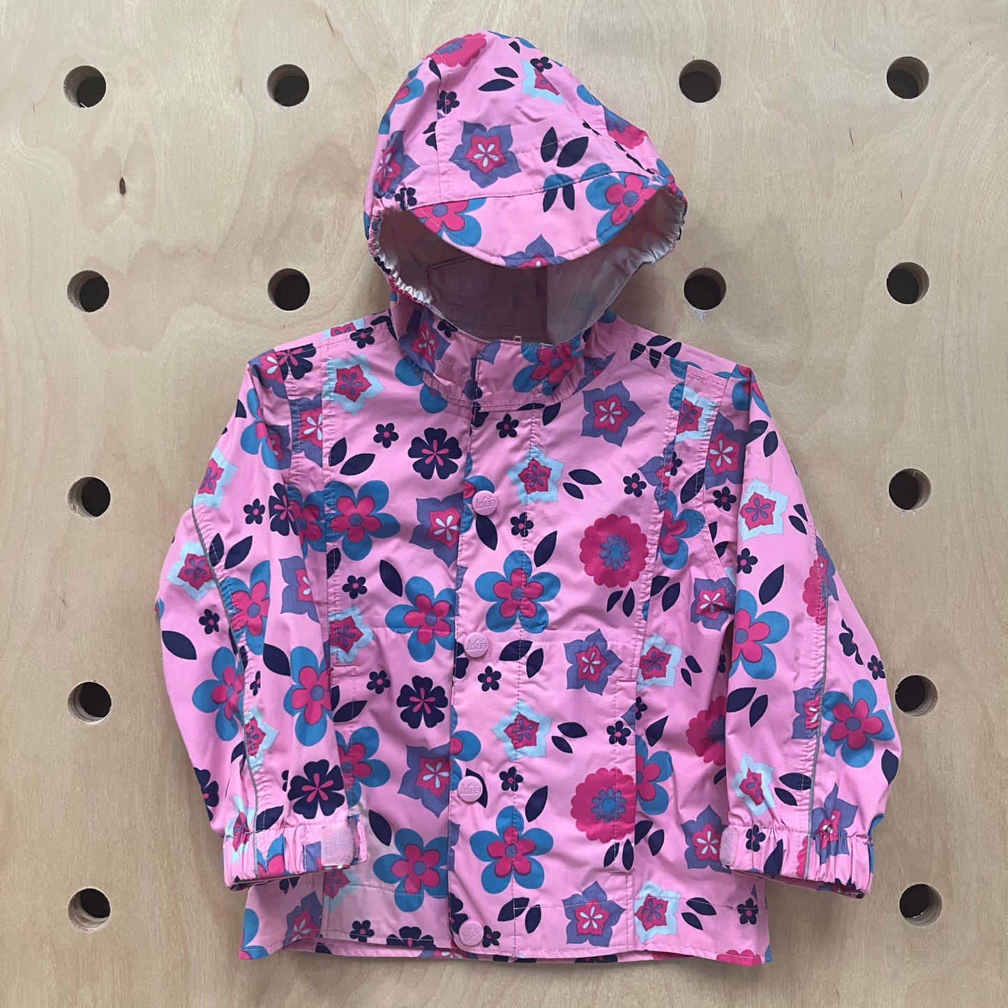 Pink Floral Rain Jacket