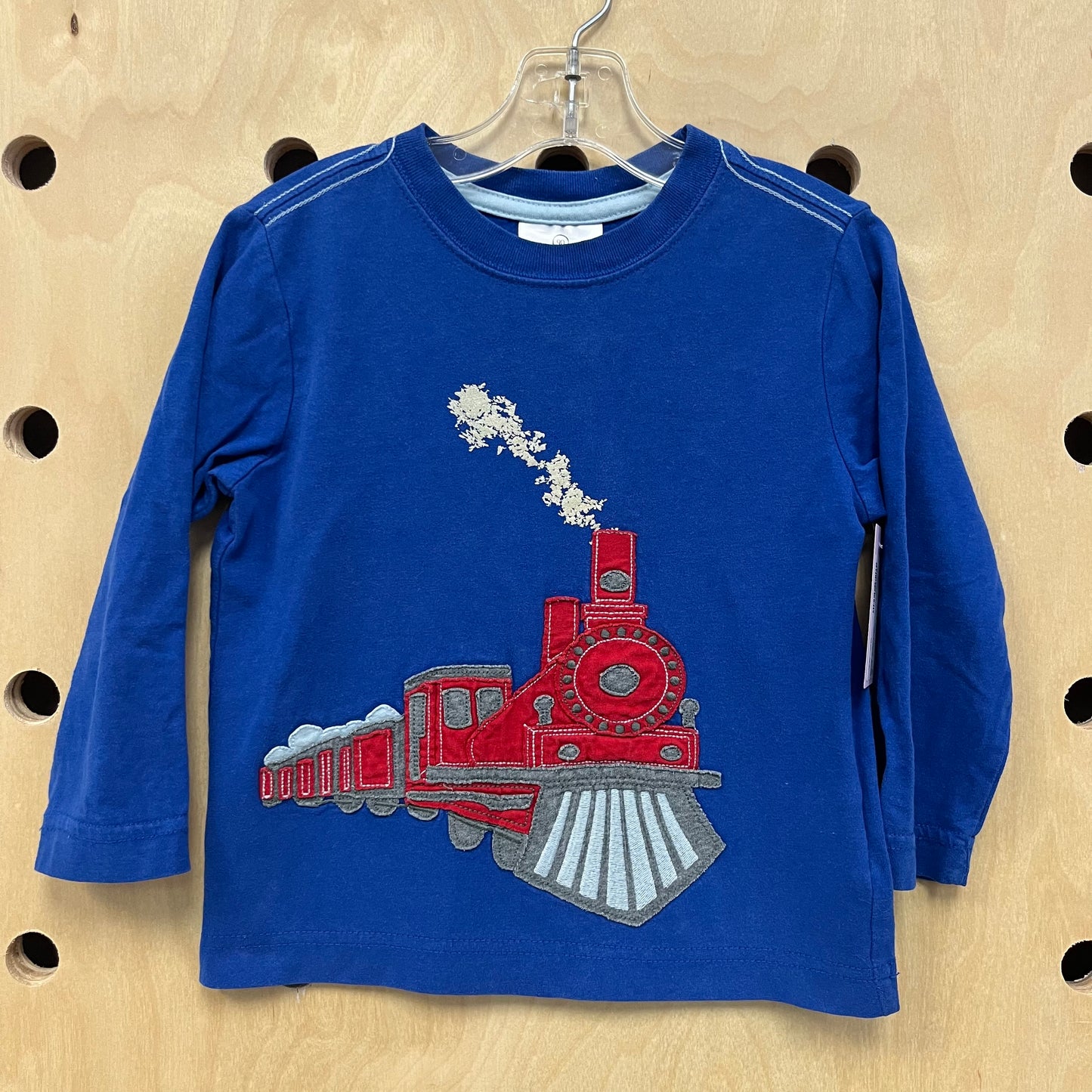 Blue Train Applique LS Tee