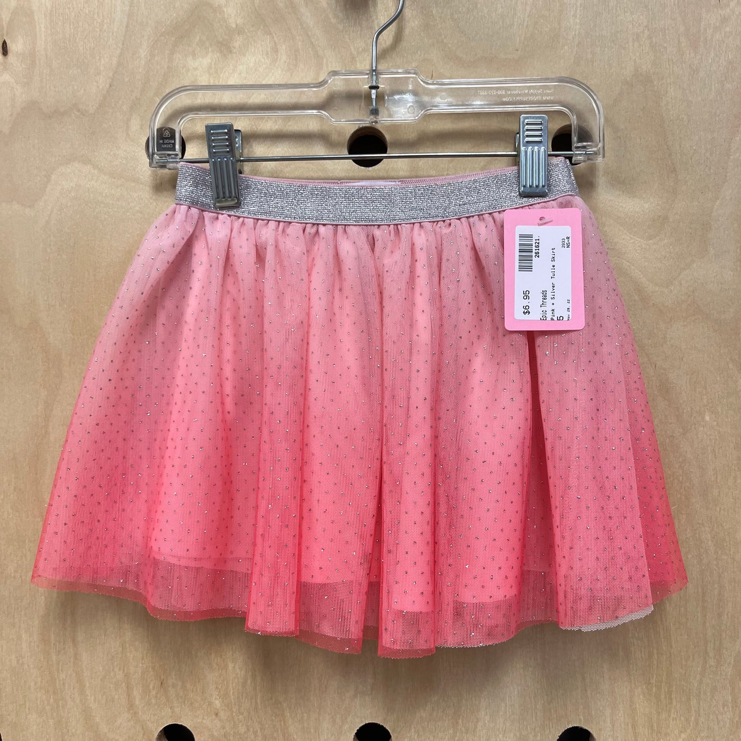 Pink + Silver Tulle Skirt