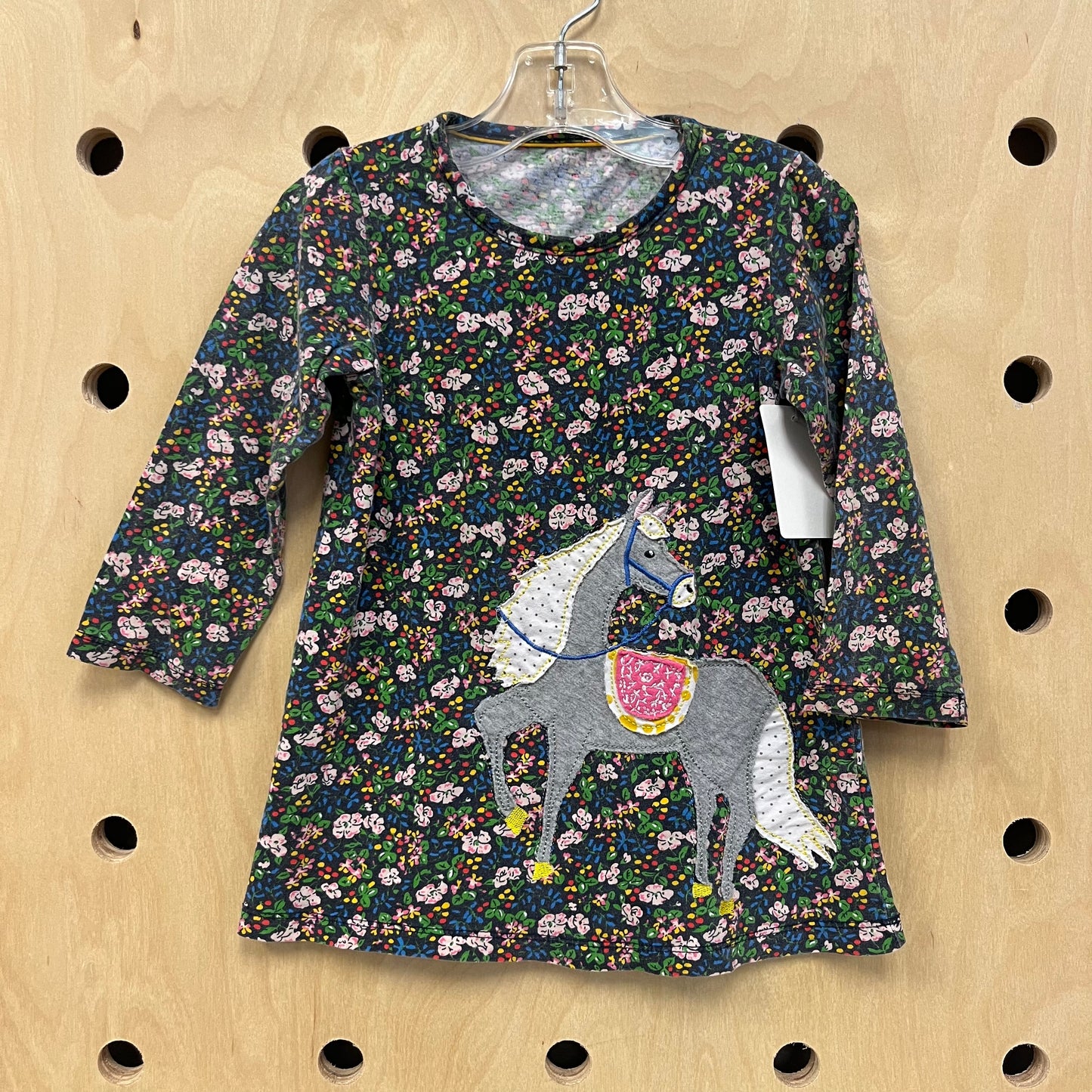 Grey Floral Horse Dress