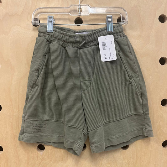 Green Ribbed Shorts