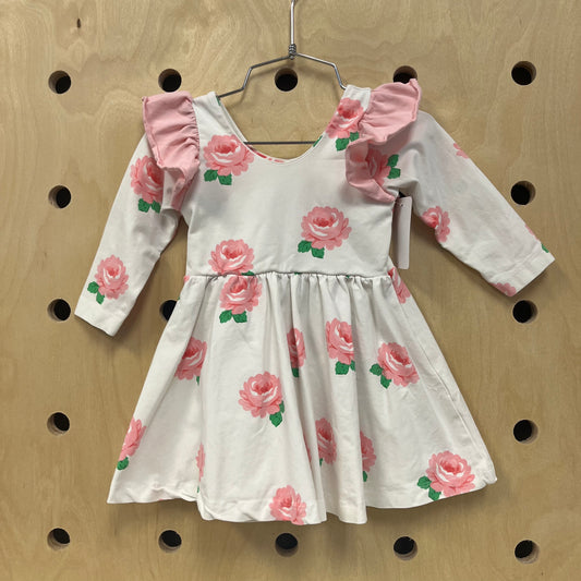 Cream Floral Dress