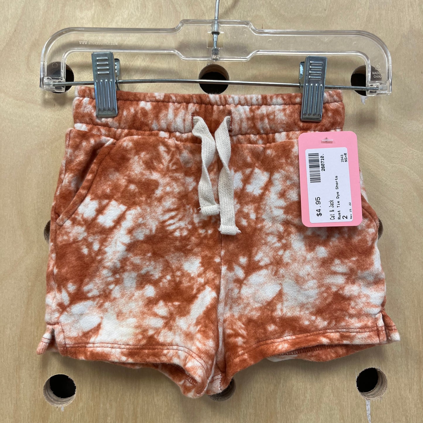 Rust Tie Dye Shorts