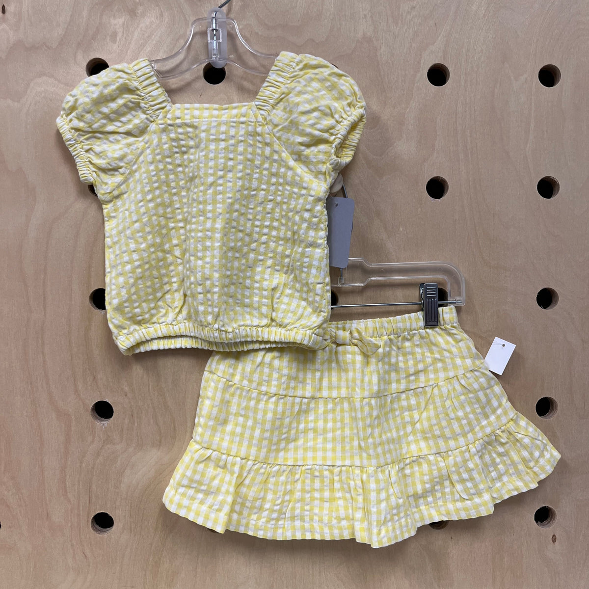 Yellow Plaid Top & Skirt NEW!