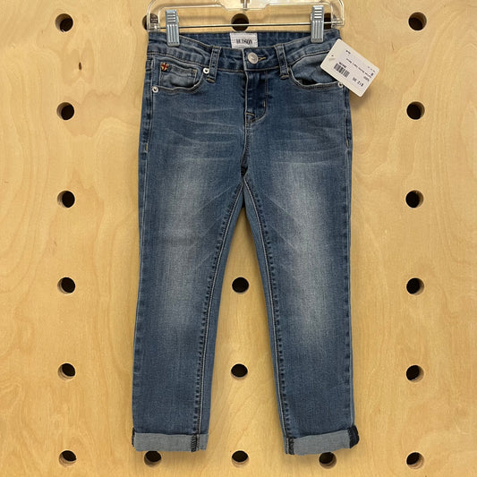 Cuffed Skinny Capri Denim