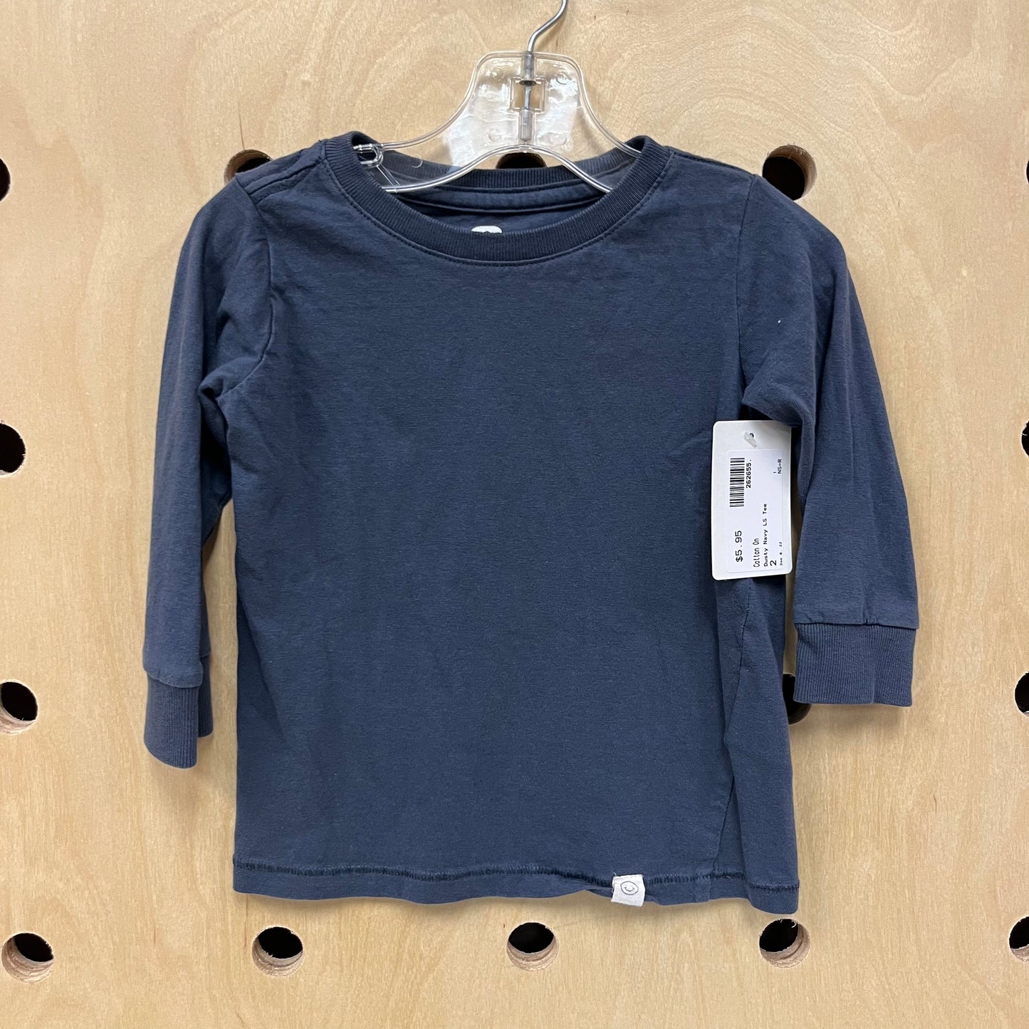 Dusty Navy LS Tee