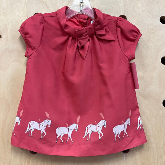 Coral Fancy Horse Top