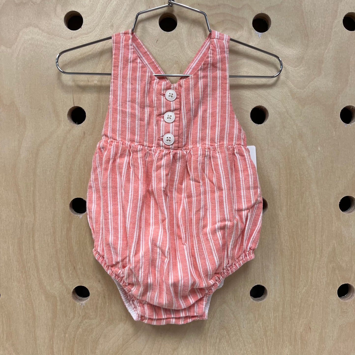 Pink Pinstriped Romper