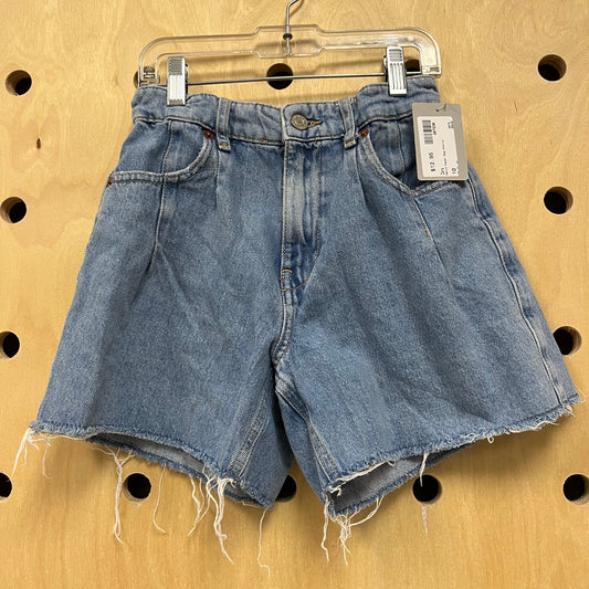 Denim Paper Bag Shorts