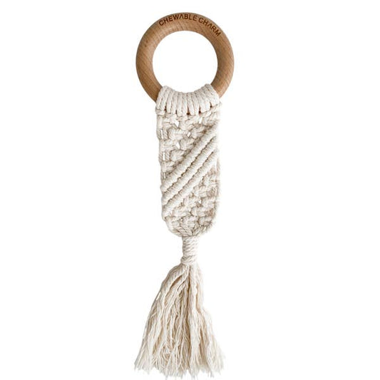 Luna Macrame Teether - Cream