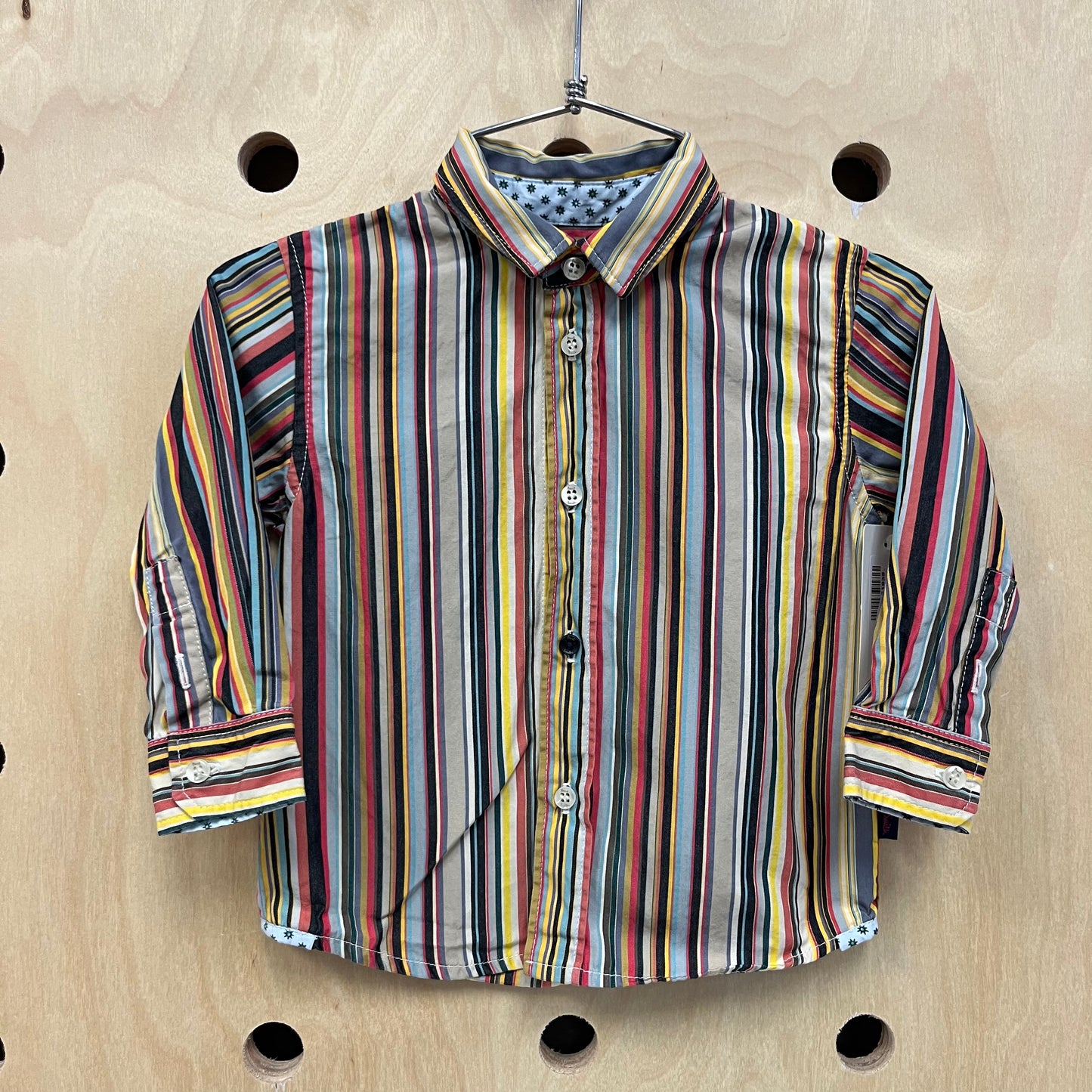 Neutrals Striped Button Up