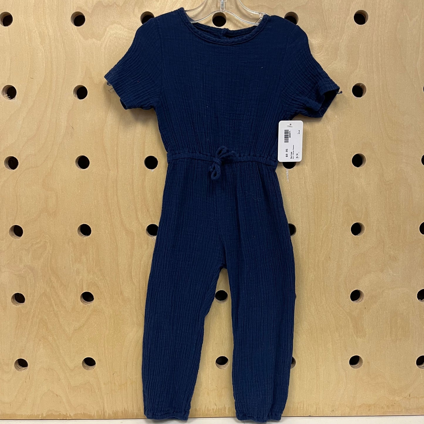 Navy Gauze Romper
