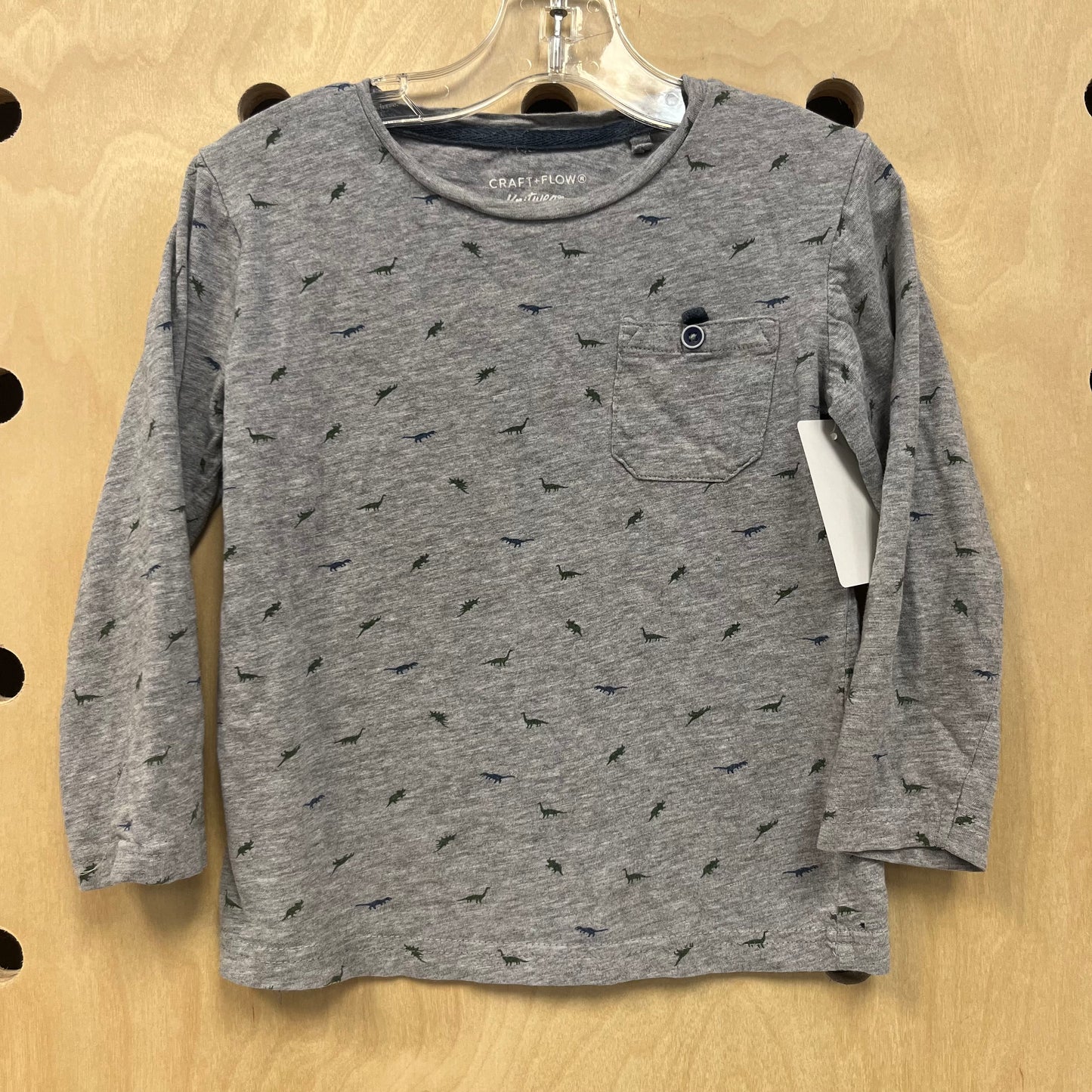 Grey & Green Dino Henley