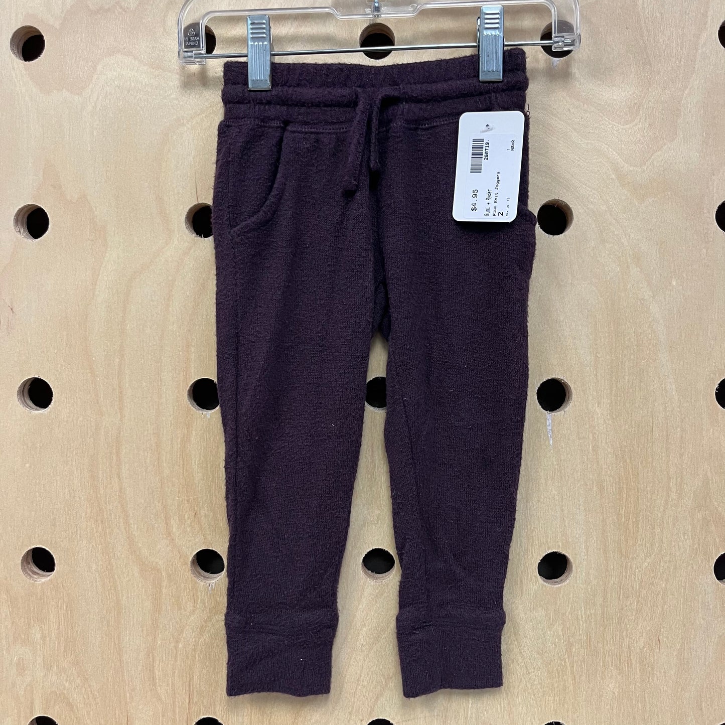 Plum Knit Joggers