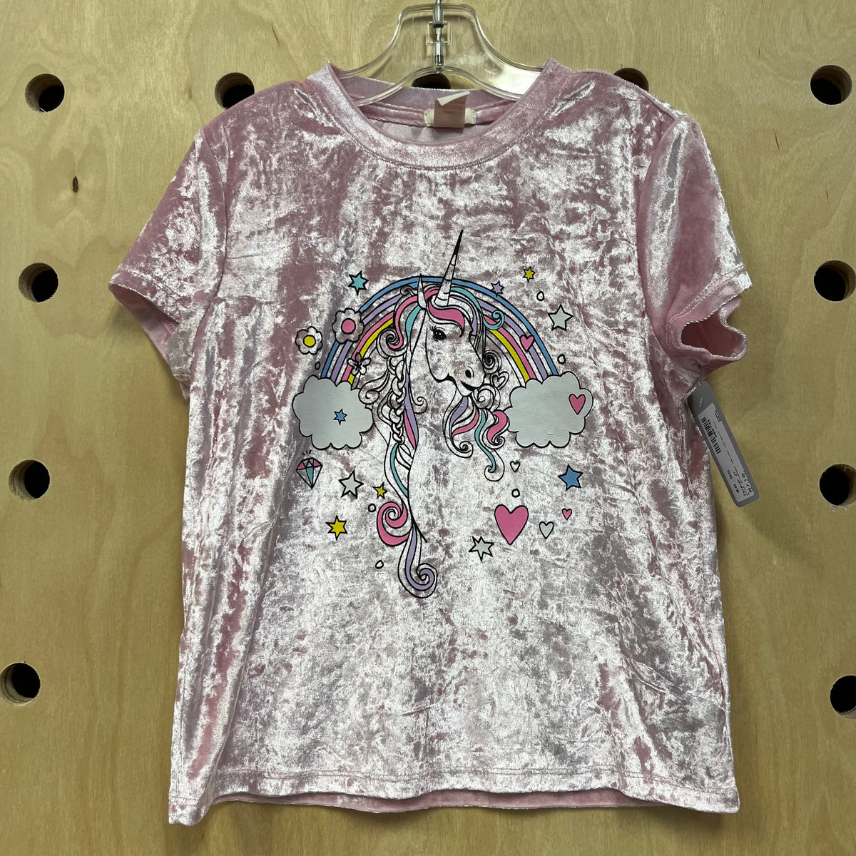 Pink Crushed Velvet Unicorn Top
