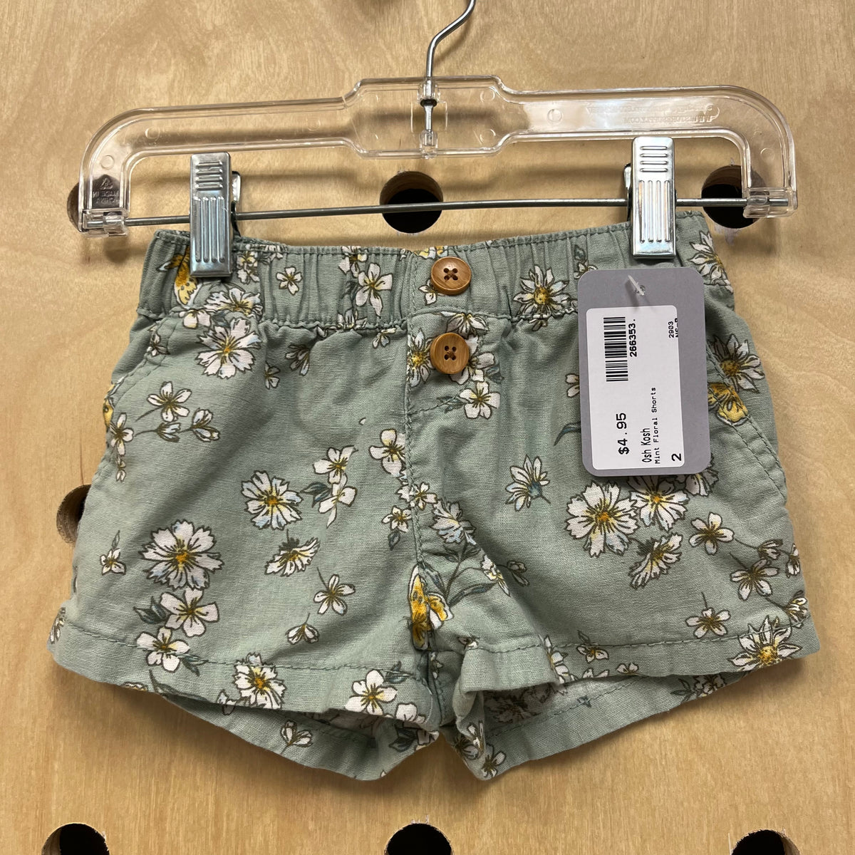 Mint Floral Shorts