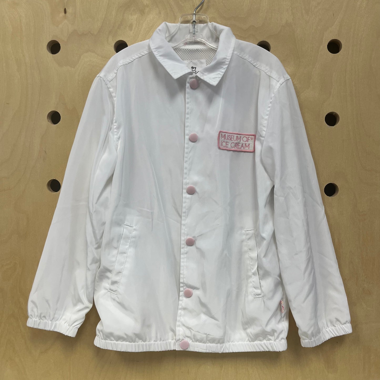 White 'Stay Cool' Windbreaker