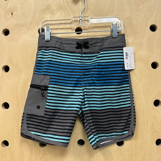 Grey & Blue Swim Trunks