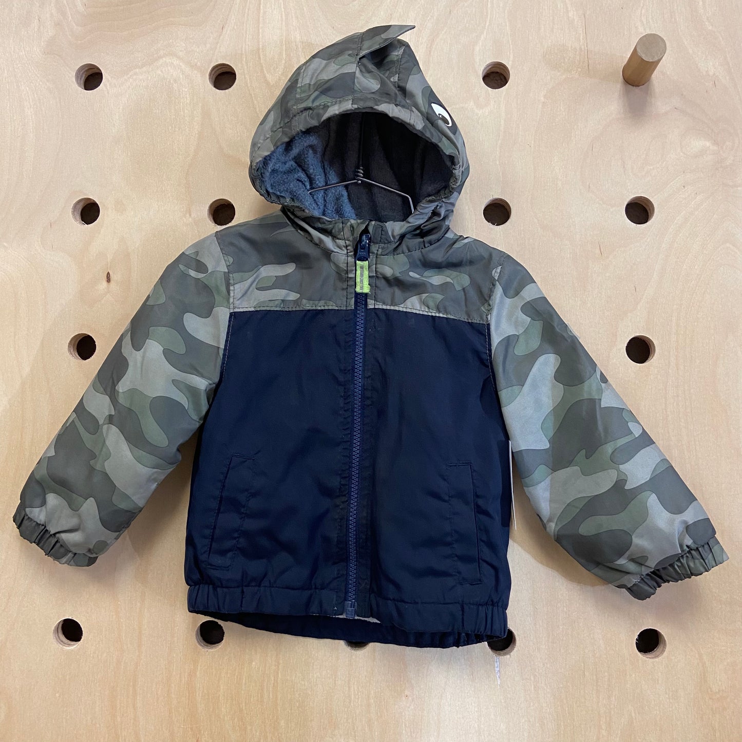 Camo Fleece Lined Windbreaker
