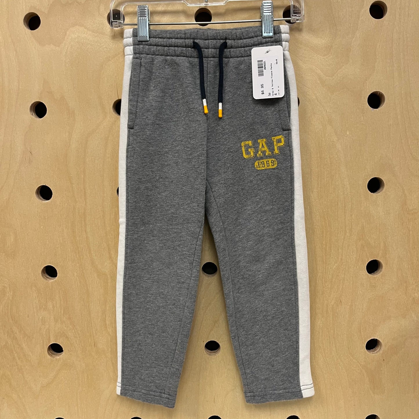 Grey & Yellow Fleece Pants