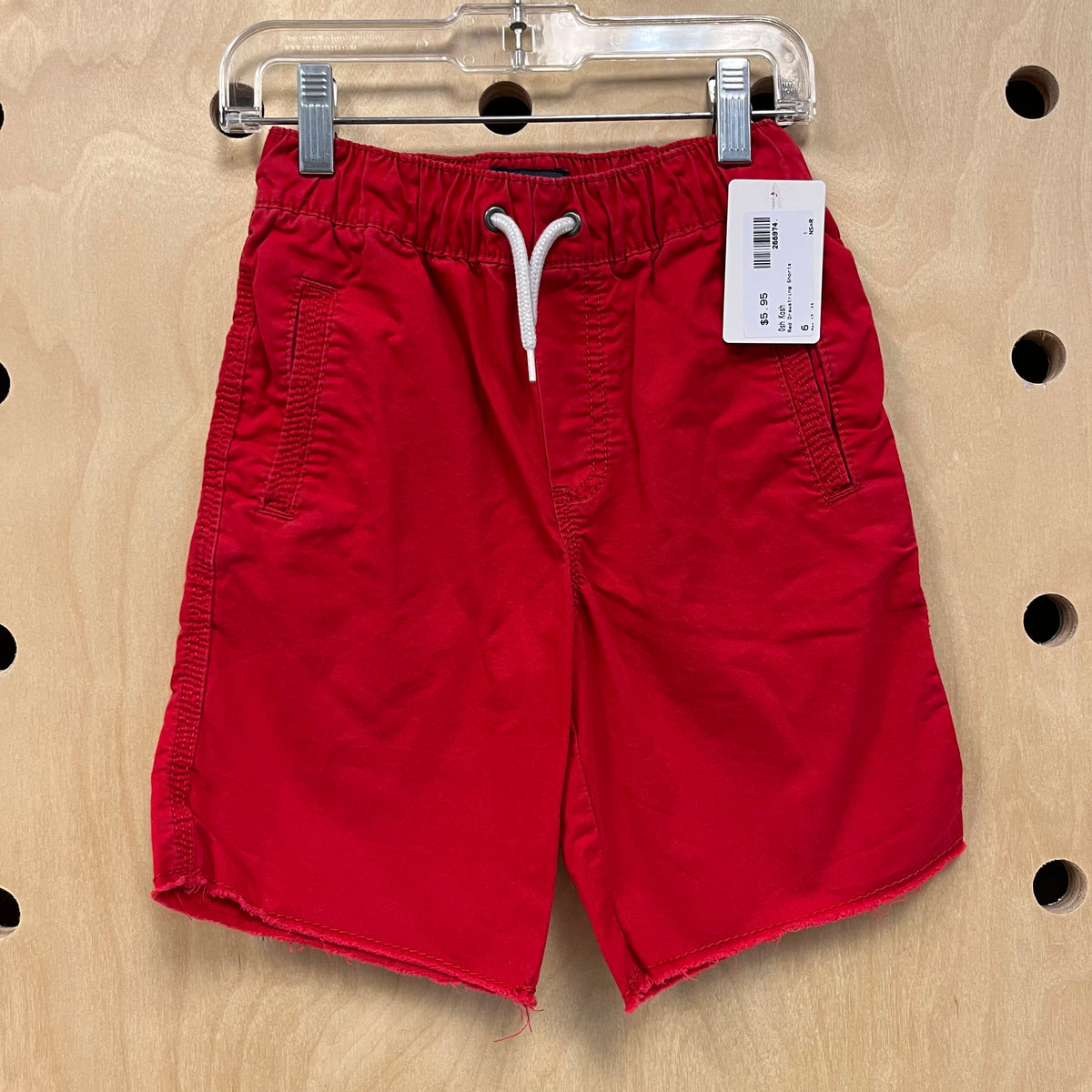 Red Drawstring Shorts