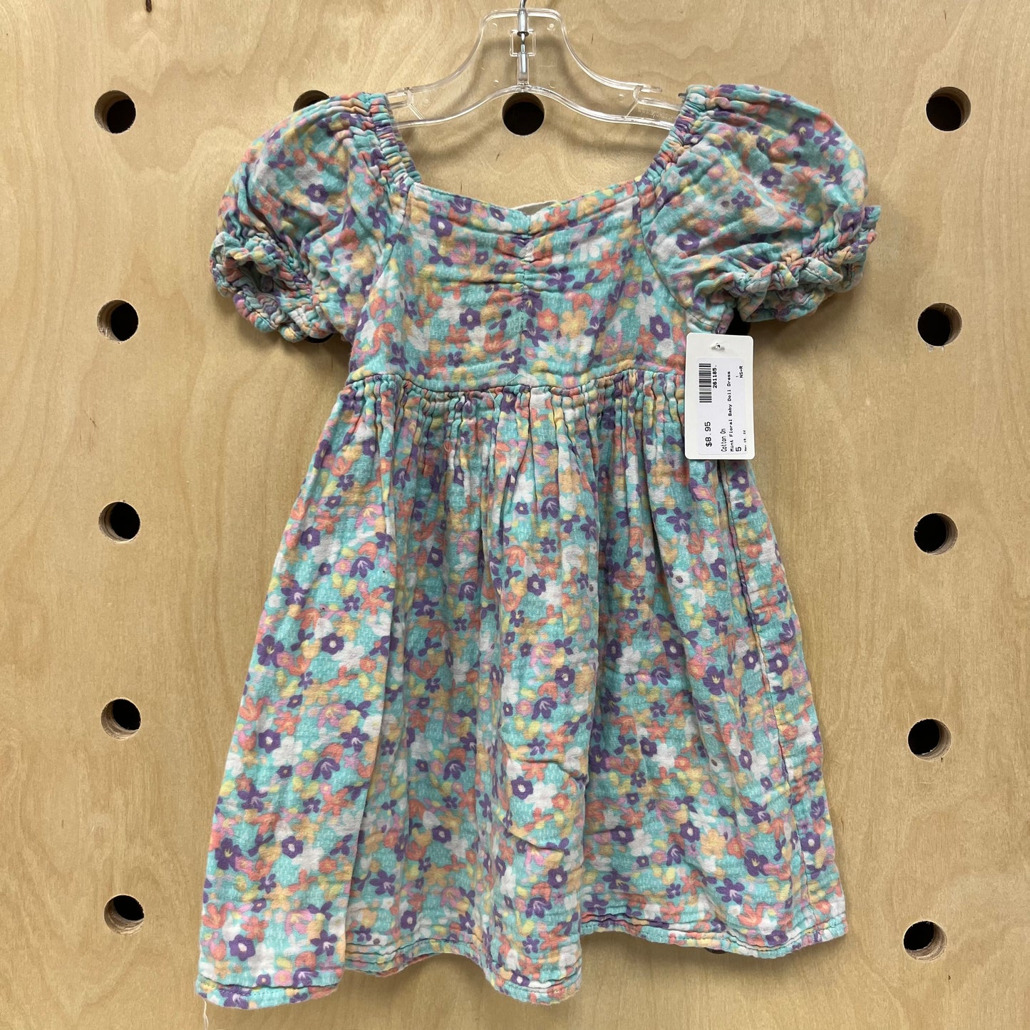 Mint Floral Baby Doll Dress
