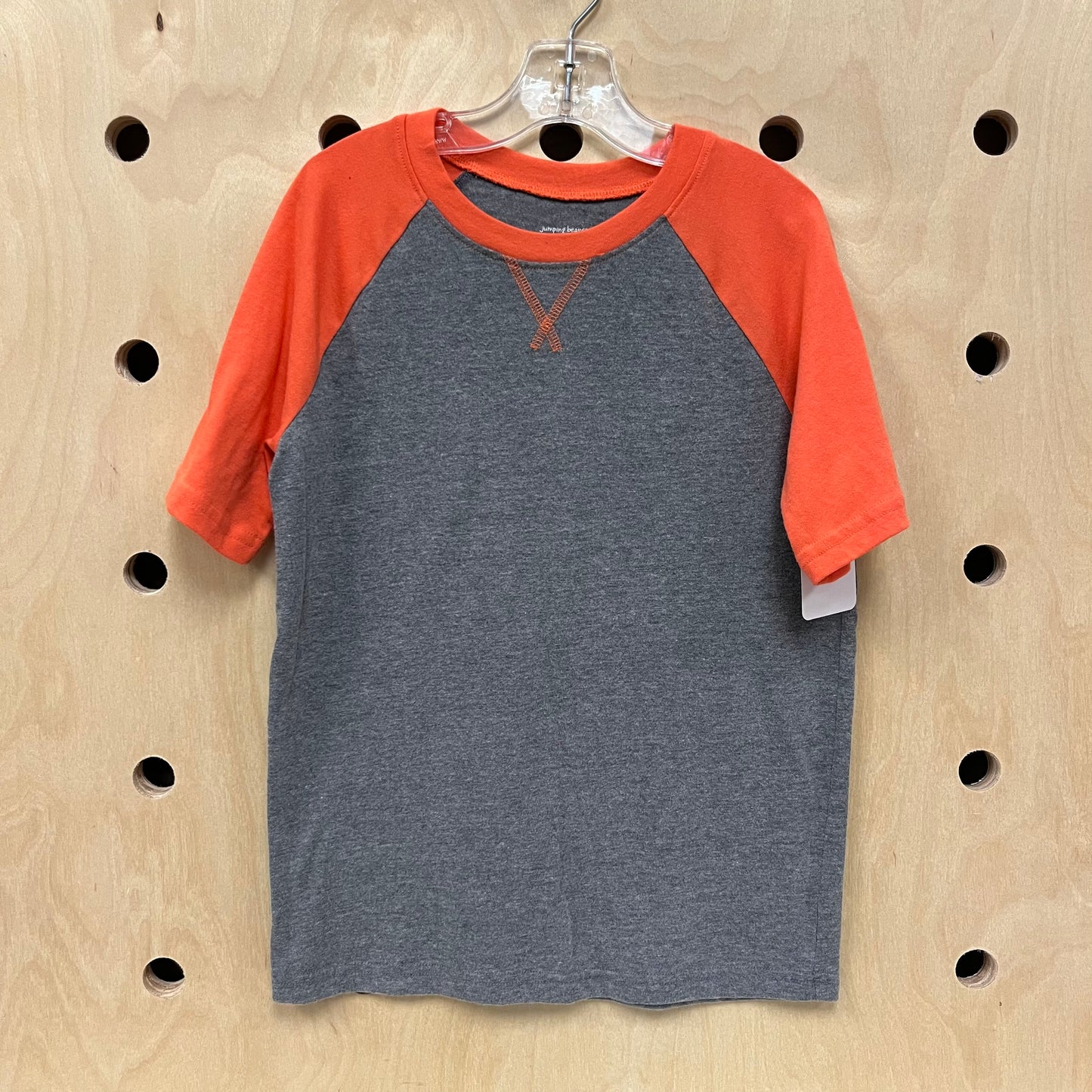 Orange+Grey Ringer Tee