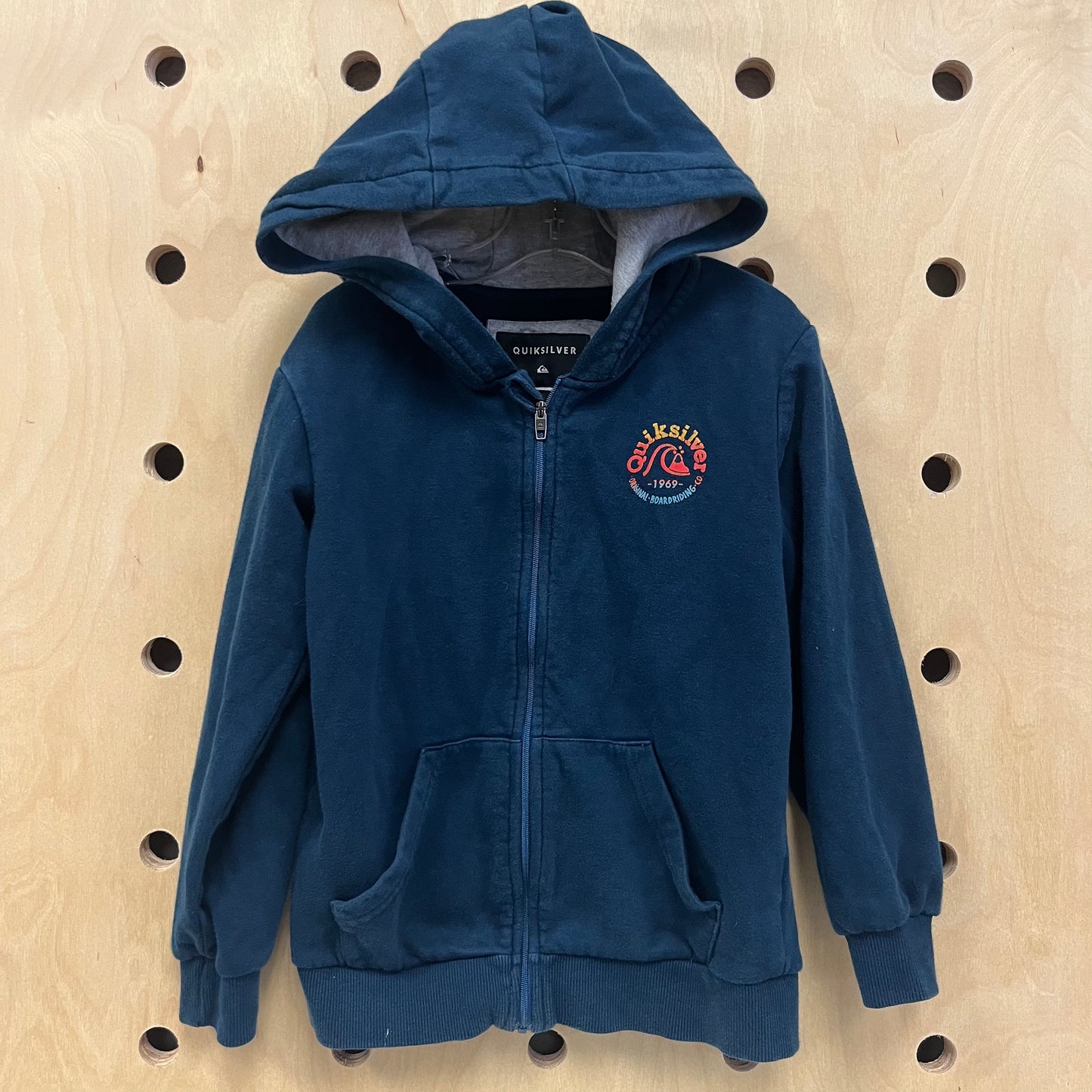 Blue Logo Zip Hoodie
