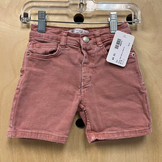 Dusty Red Denim Shorts