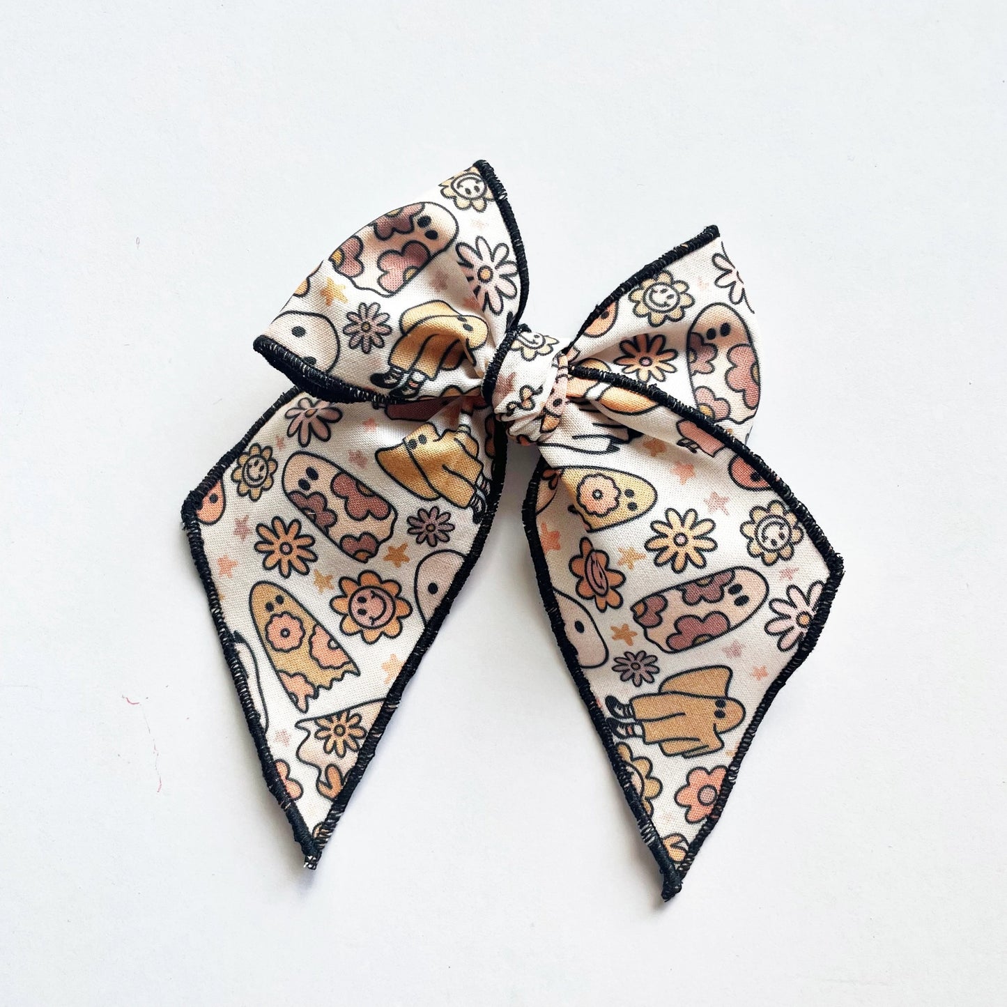 Boho Ghosts Clip Bow
